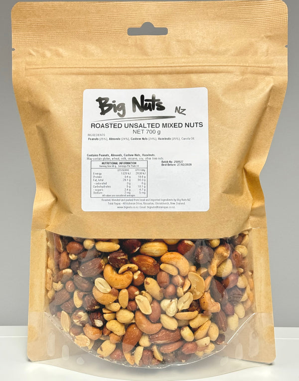 Roasted Unsalted Mixed Nuts 700 g